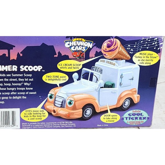 Vintage 2003 Chevron Cars Summer Scoop Ice Cream Toy Truck - Picture 9 of 16
